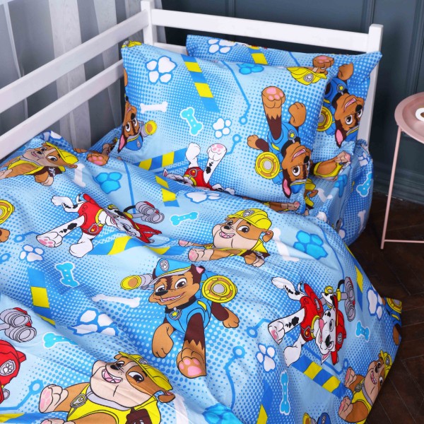 Фото - Комплект постельного белья MirSon Ranforce Elite 17-0780 Paw Patrol blue 220х240 (2200011259017)